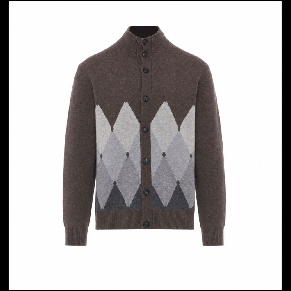 Ballantyne Men Diamond Cardigan